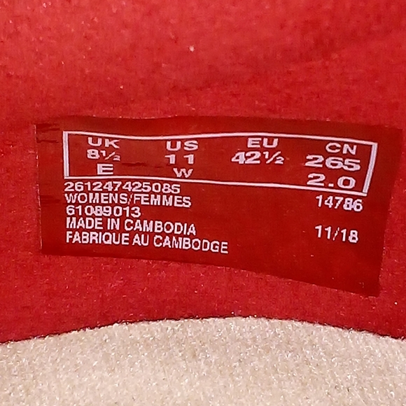 Clarks Danelly Adira Women 11 Wide Leather Red Ballet Flats 26124742 - Picture 8 of 8